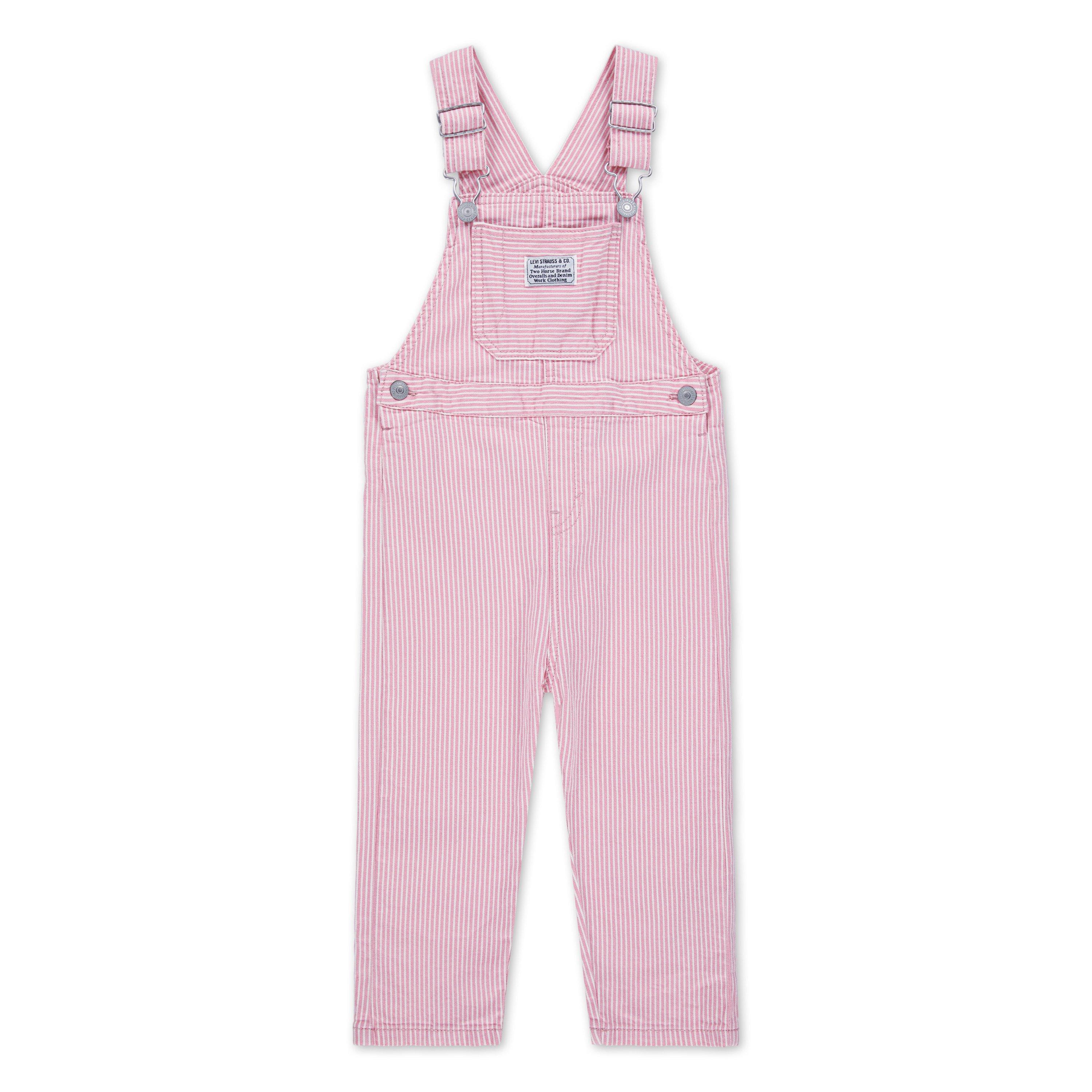 Levi's Toddler Boys' Railroad Stripe Pink Overalls - PINK